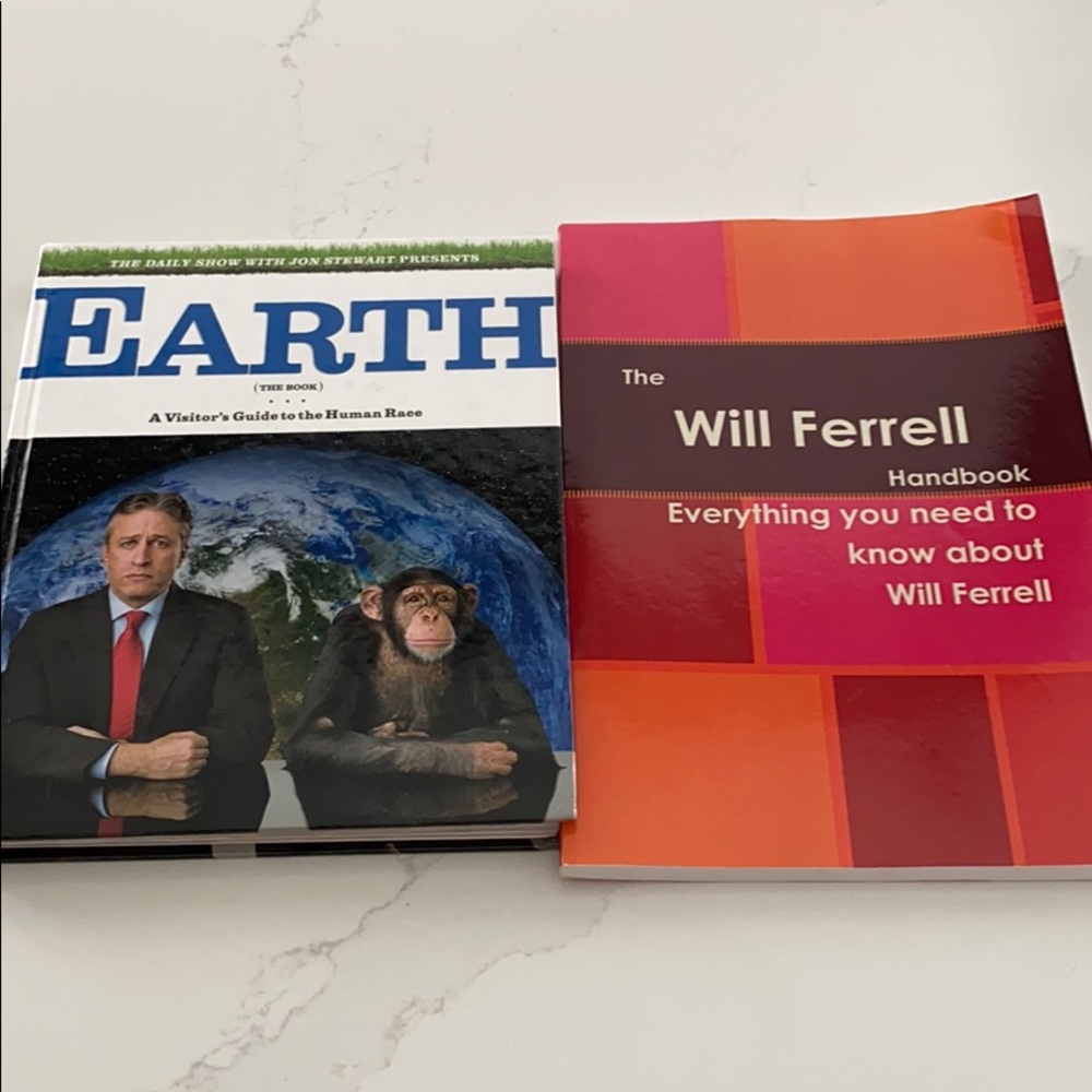Two great comedian books Jon Stewart Will Ferrell